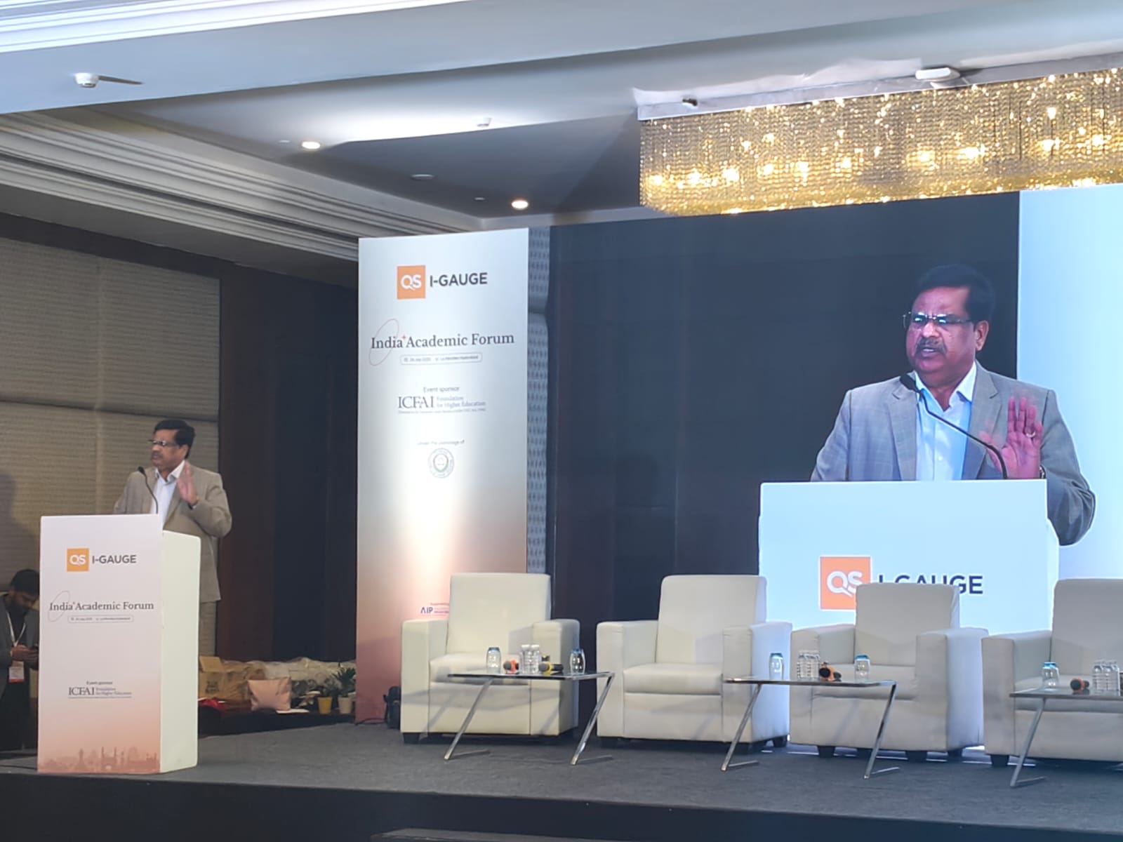 Prof. V. Balakista Reddy, Chairman, Telangana Council of Higher Education was the Keynote Speaker at the QS I-GAUGE India Academic Forum held in Hyderabad on 24 July 2025.