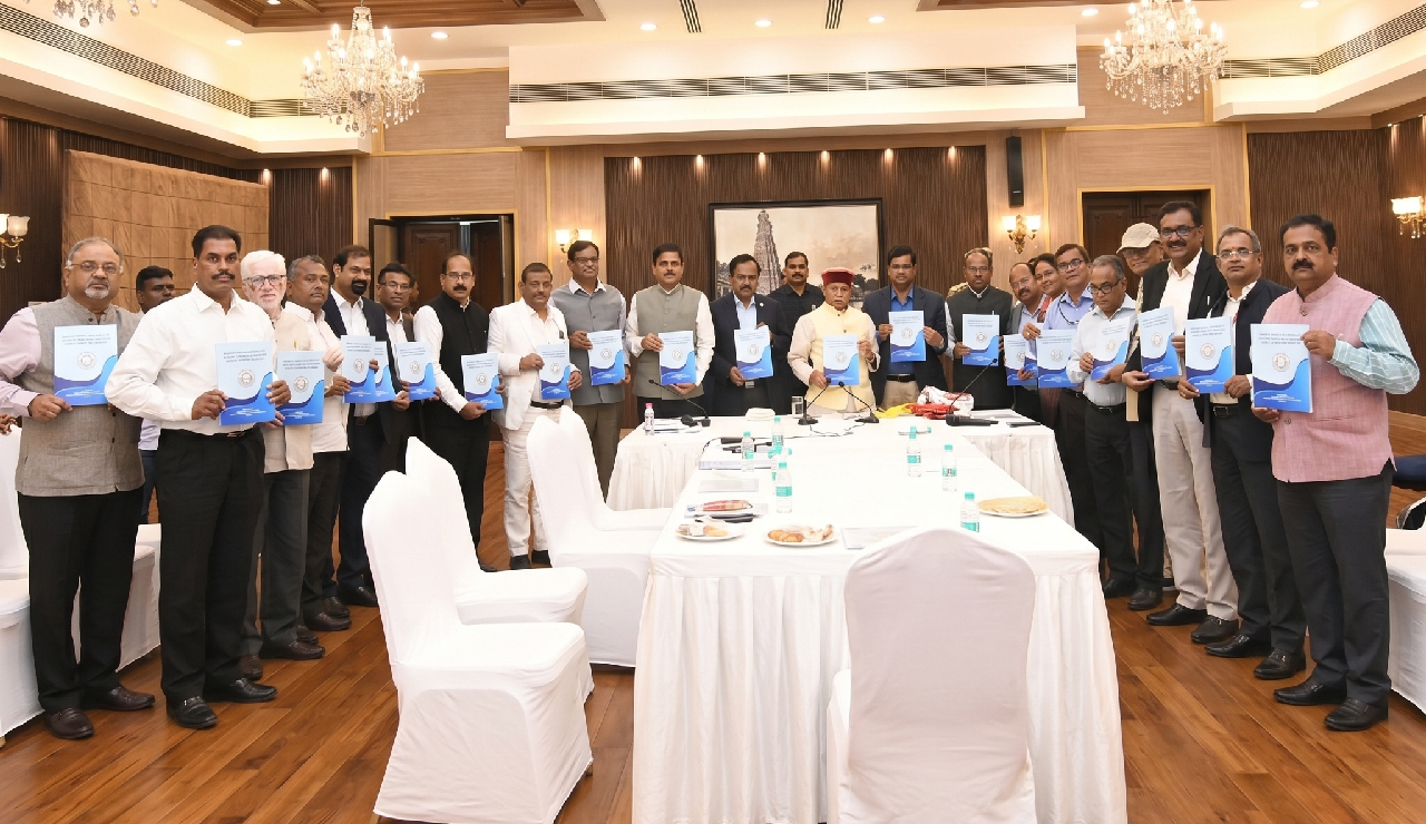 Shri. Shiv Pratap Shukla, Honorable Governor of Telangana released a report – “From Vision to Impact: TGCHE’s Recent Higher Education Reforms”, in the meeting of Vice-Chancellors convened by the Telangana Council of Higher Education on 23 April 2026