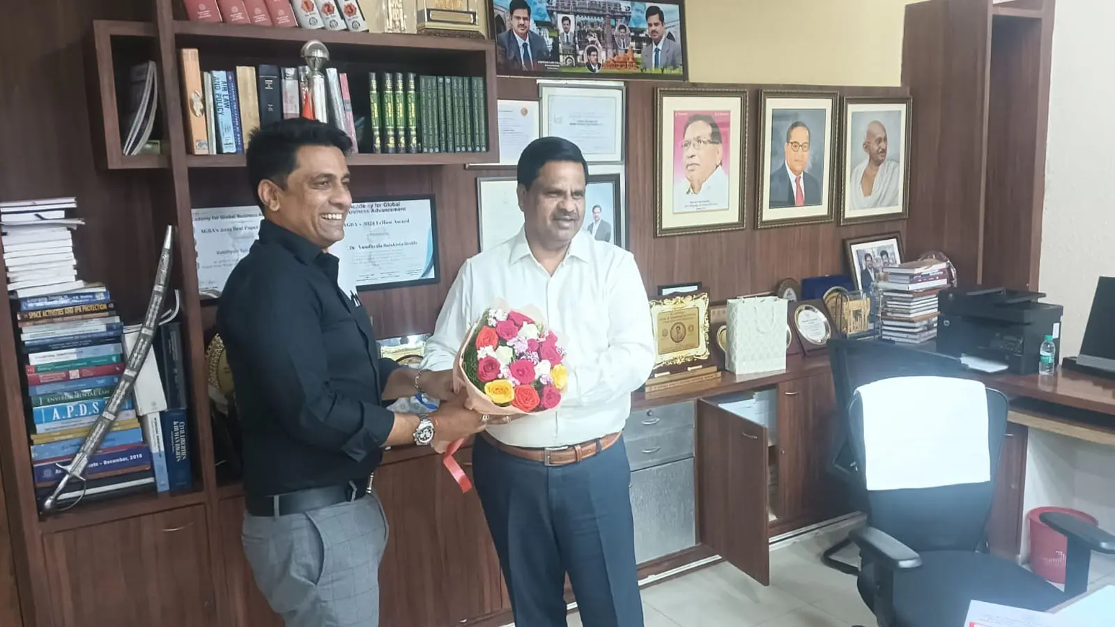 Dr.Kuchkulla Rajesh Reddy, MLA Nagarkurnool met Prof. V. Balakista Reddy , Chairman, TGCHE today in his office (03.03.2025)
