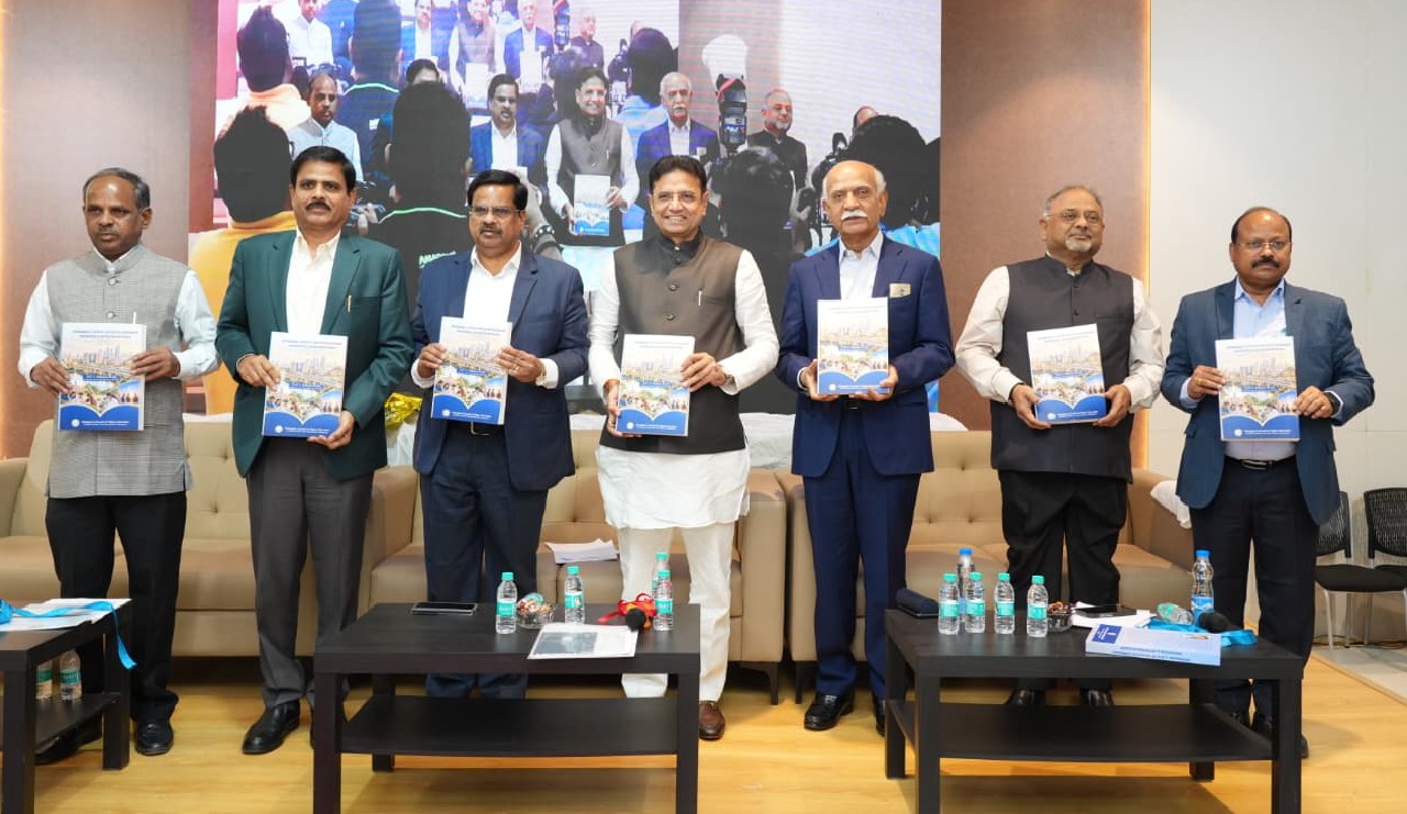 Hon’ble Minister for Information Technology, Electronics, Communications, Industries, Commerce, and Legislative Affairs, Shri. D. Sridhar Babu, released the book titled 